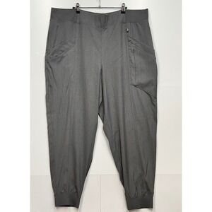 ClimateRight by Cuddl Duds Womens 3X Plus Size Heather Gray Scrub Jogger Pants